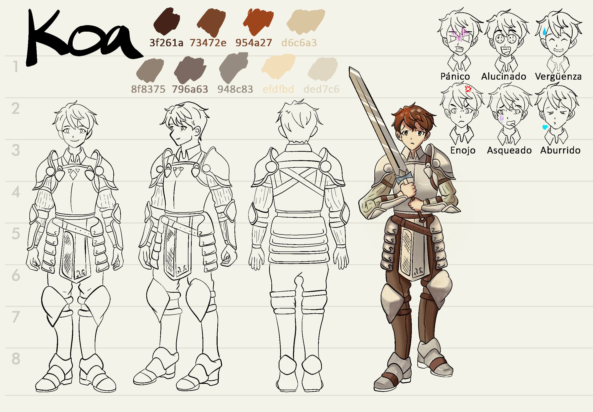 Koa Model Sheet